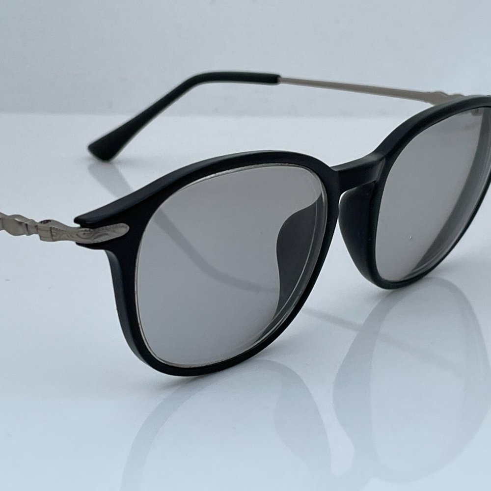 Women Eyeglasses Black/Silver Tone Glasses Frame